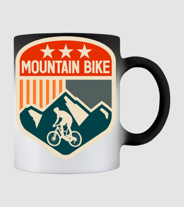Mountain Bike minta fekete pólón