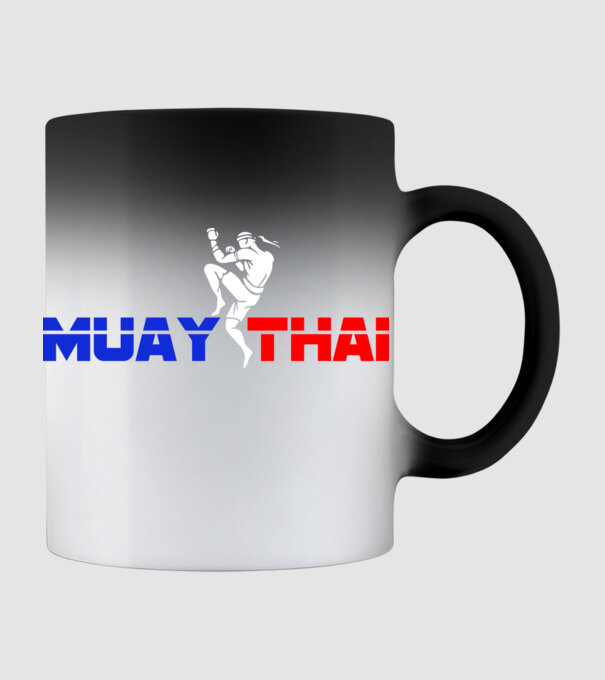 Muay Thay minta fekete pólón