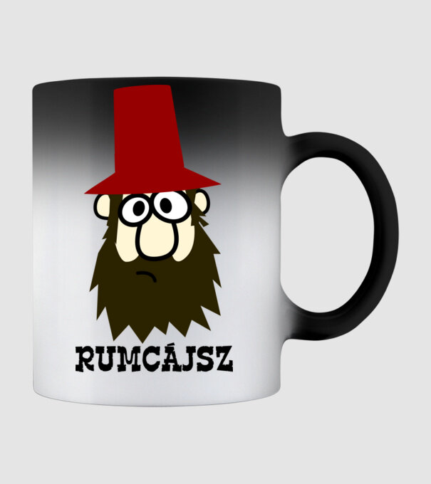 Rumcájsz minta fekete pólón