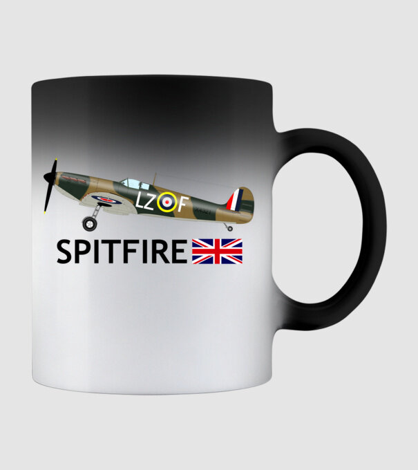 SPITFIRE Mk Ia minta fekete pólón