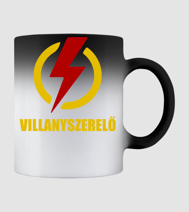 Villanyszerelő minta fekete pólón