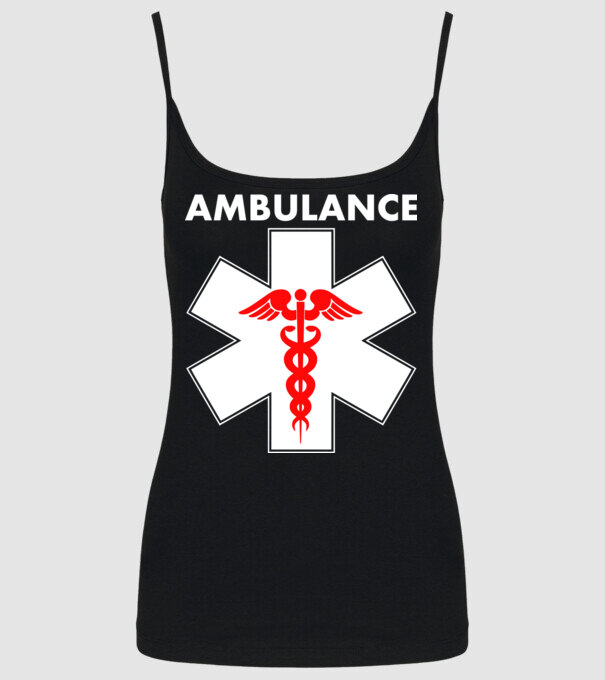 Ambulance minta fekete pólón
