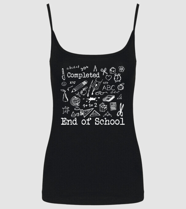 End of School minta fekete pólón