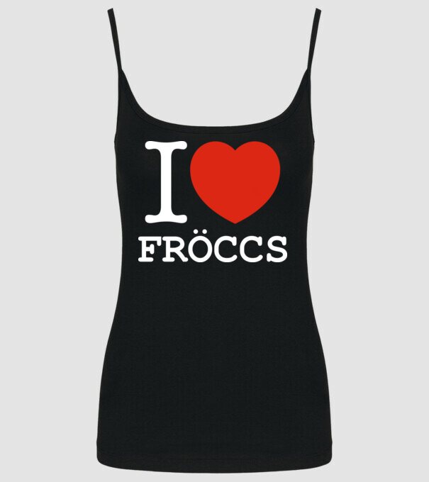 I Love Fröccs minta fekete pólón