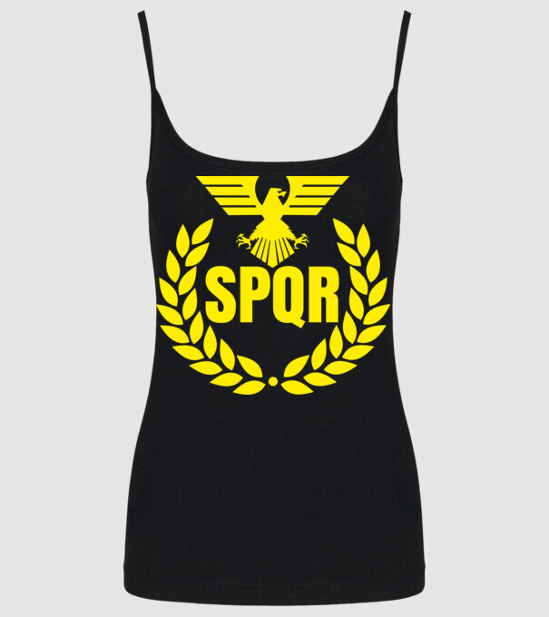 SPQR minta fekete pólón