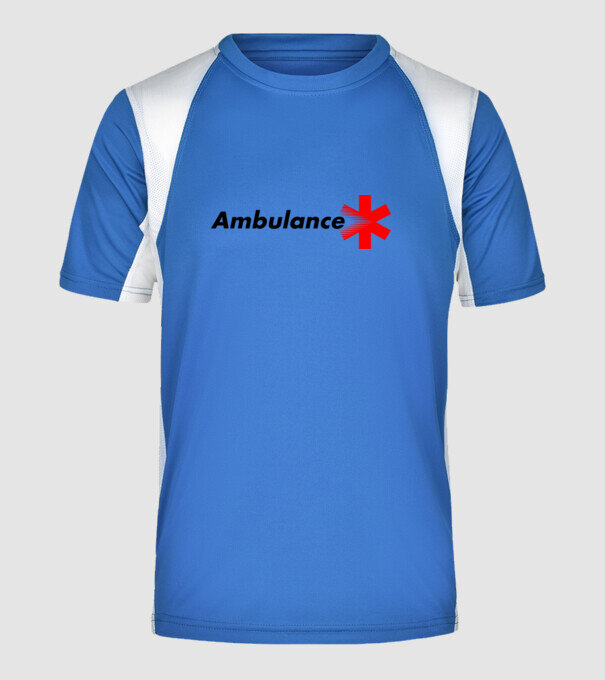 Ambulance minta királykék pólón