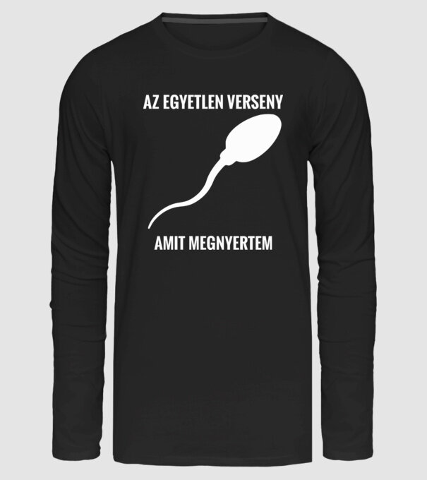 Az egyetlen verseny minta fekete pólón