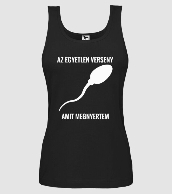 Az egyetlen verseny minta fekete pólón