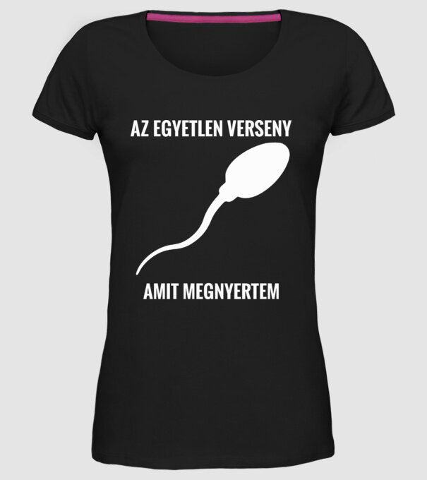 Az egyetlen verseny minta fekete pólón