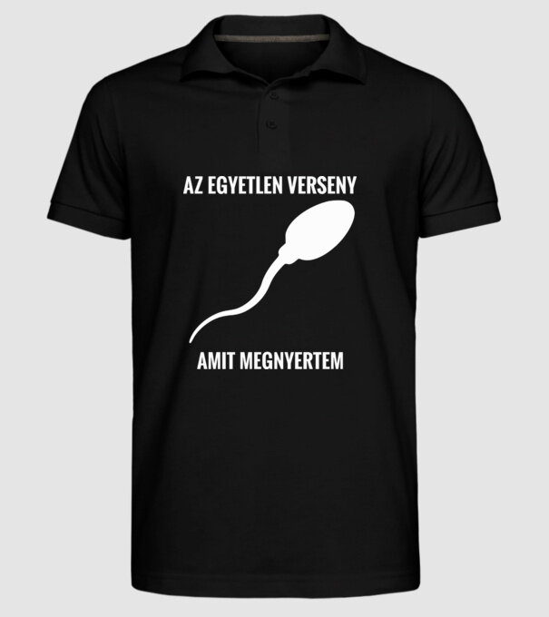 Az egyetlen verseny minta fekete pólón