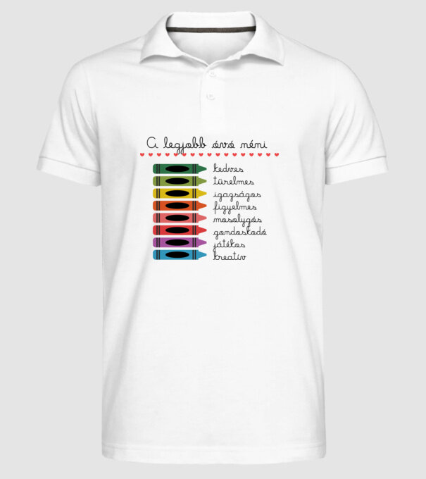 SAO_T088_ColorCrayonGuardAunt minta fehér pólón