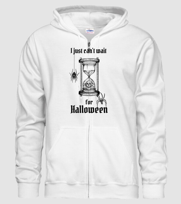 I just can't wait for Halloween minta fehér pólón