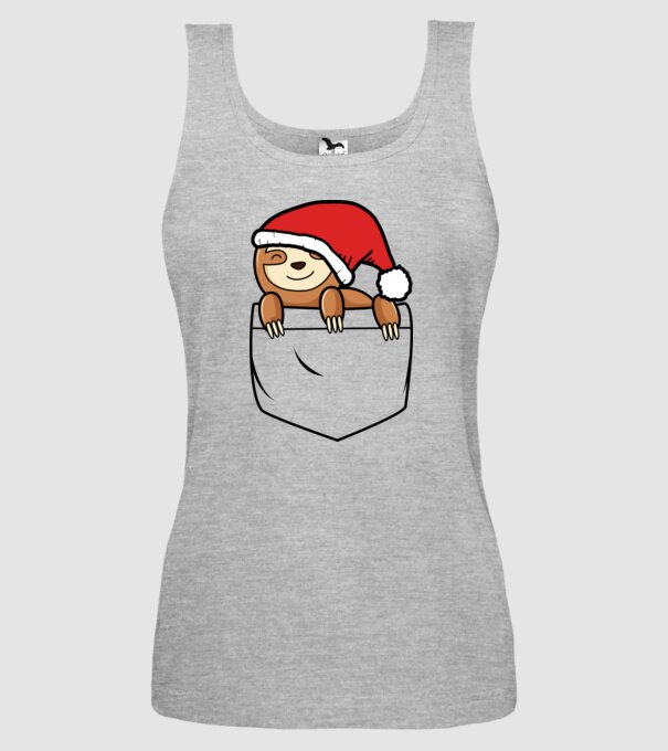 Pocket_Sloth_01 minta szürke pólón