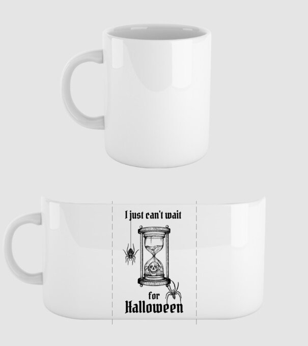 I just can't wait for Halloween minta fehér pólón