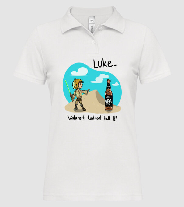 Luke valamit tudnod kell minta fehér pólón
