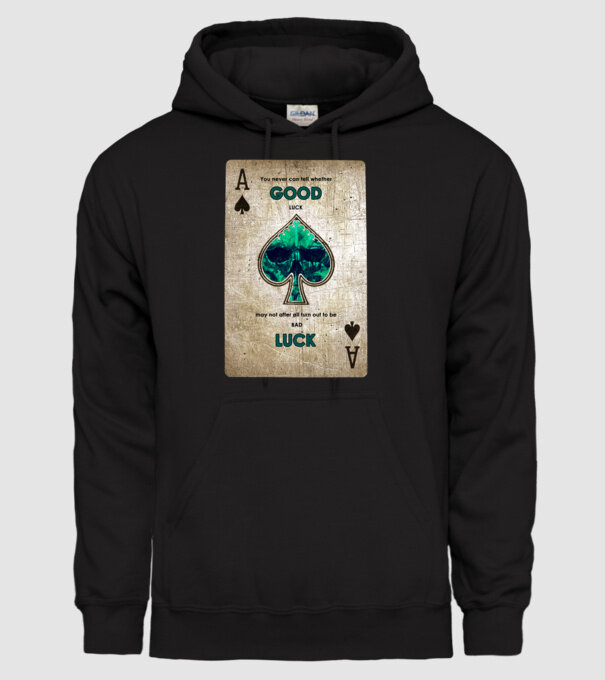 Good Luck minta fekete pólón