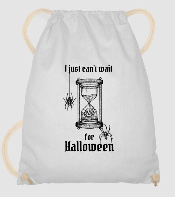 I just can't wait for Halloween minta fehér pólón