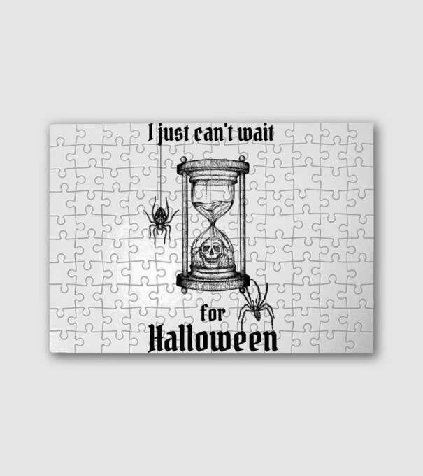I just can't wait for Halloween minta fehér pólón