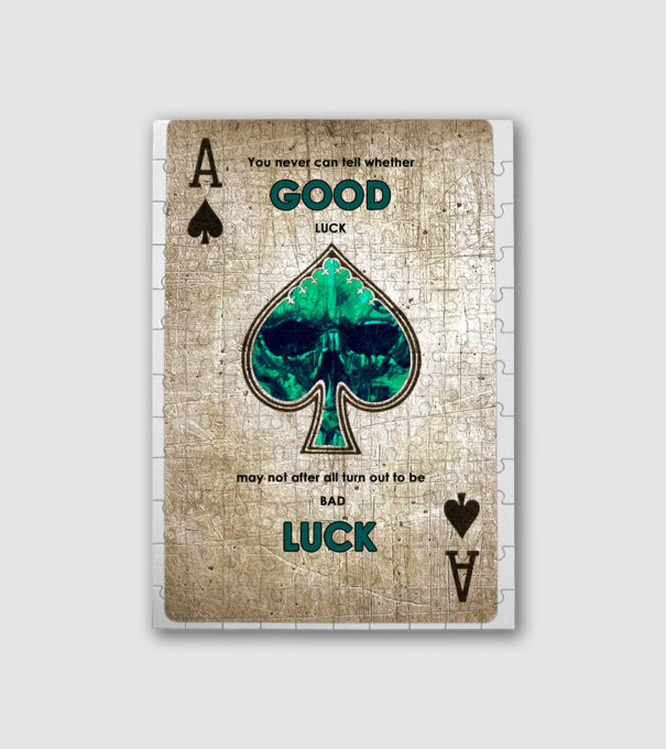 Good Luck minta fehér pólón