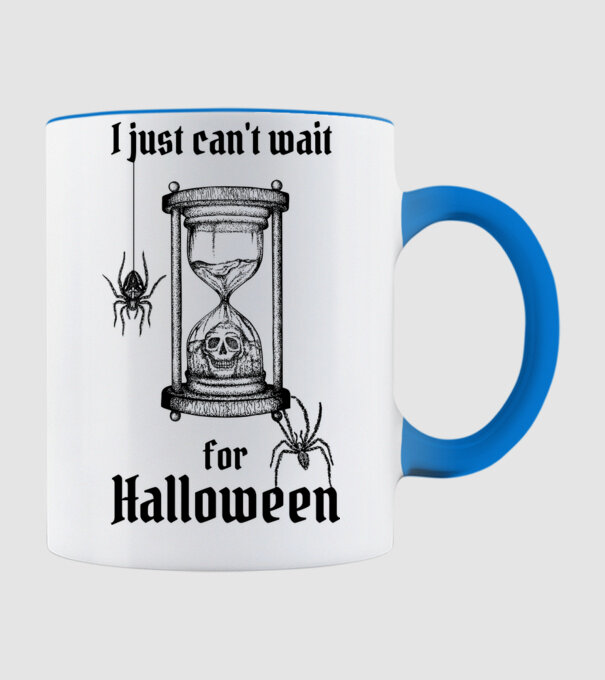 I just can't wait for Halloween minta világoskék pólón