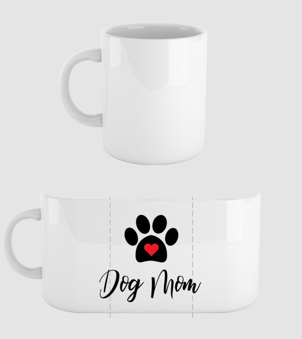 Dog Mom minta fehér pólón