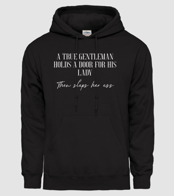Gentleman minta fekete pólón