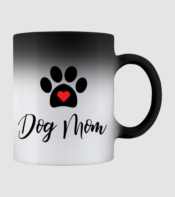 Dog Mom minta fekete pólón