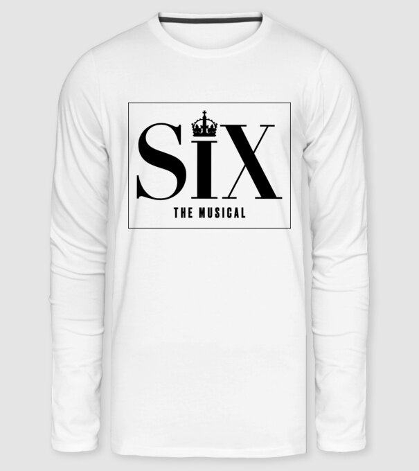 Six - The musical - fekete minta fehér pólón
