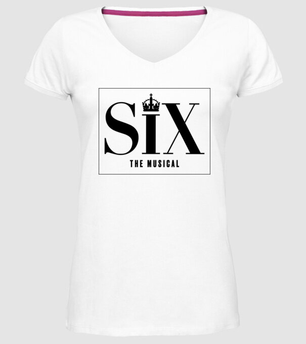 Six - The musical - fekete minta fehér pólón