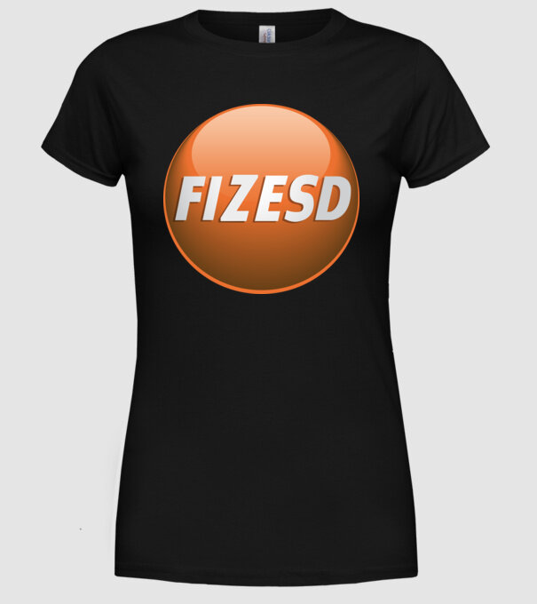 Fizesd minta fekete pólón