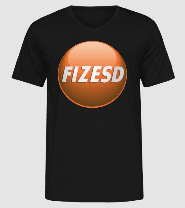 Fizesd minta fekete pólón