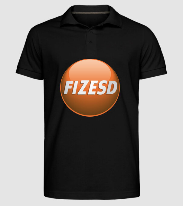 Fizesd minta fekete pólón
