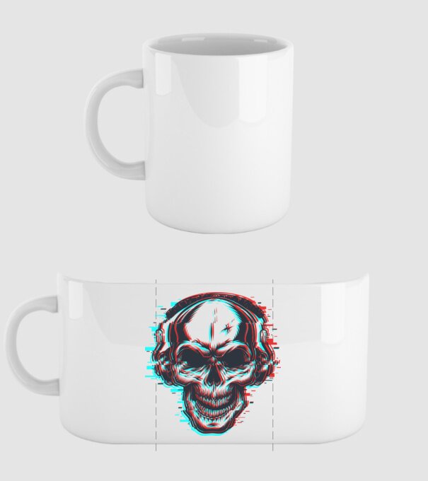 skull minta fehér pólón
