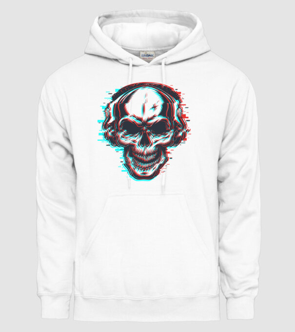 skull minta fehér pólón