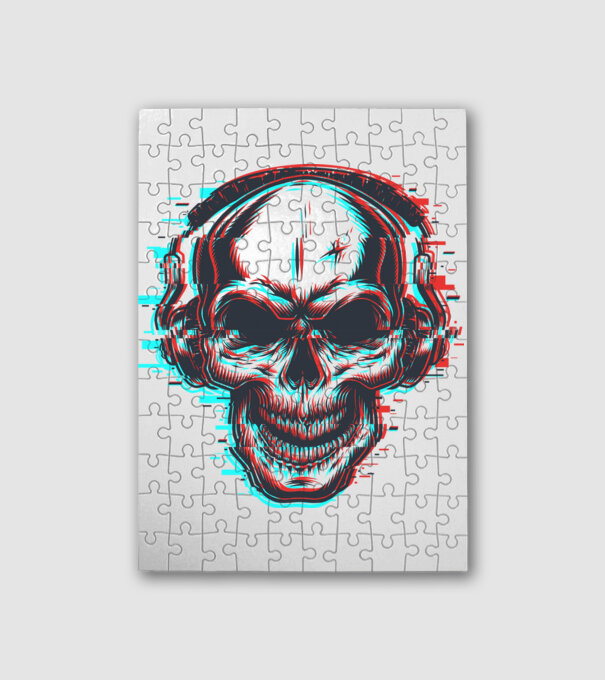 skull minta fehér pólón