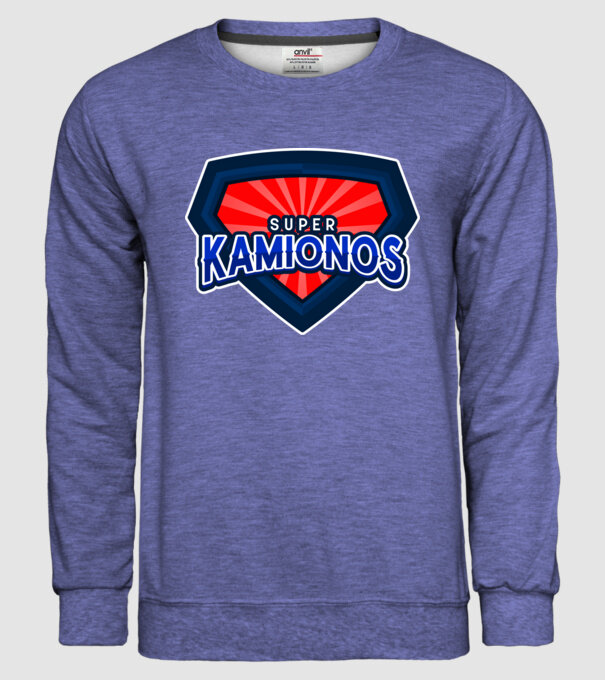 SUPER KAMIONOS minta farmerkék pólón