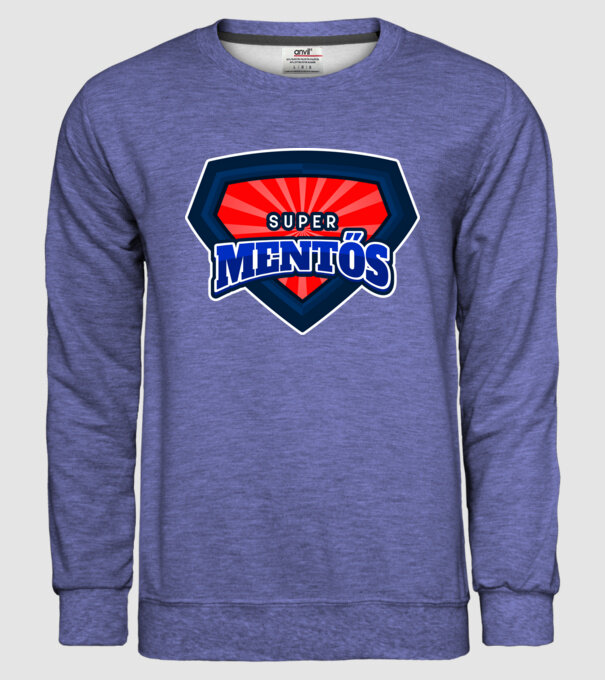 SUPER MENTŐS minta farmerkék pólón