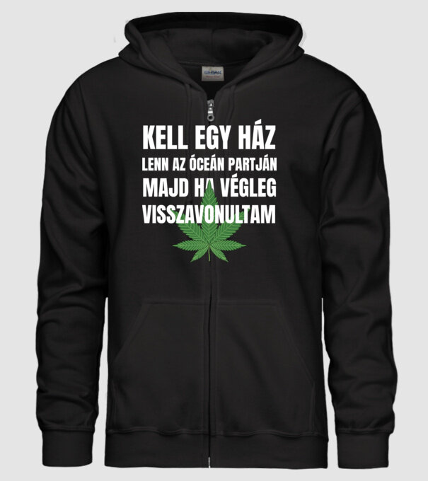 Kell egy ház lenn az óceán partján minta fekete pólón