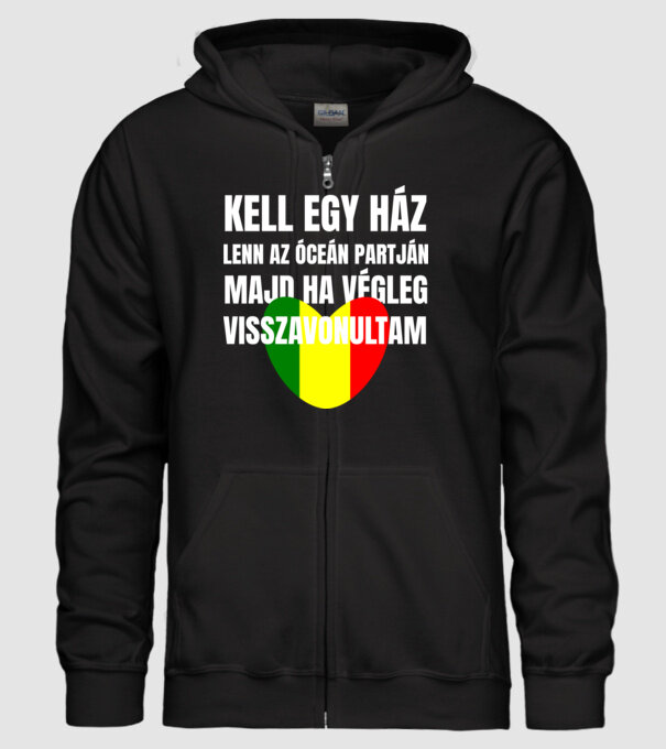 Kell egy ház lenn az óceán partján minta fekete pólón