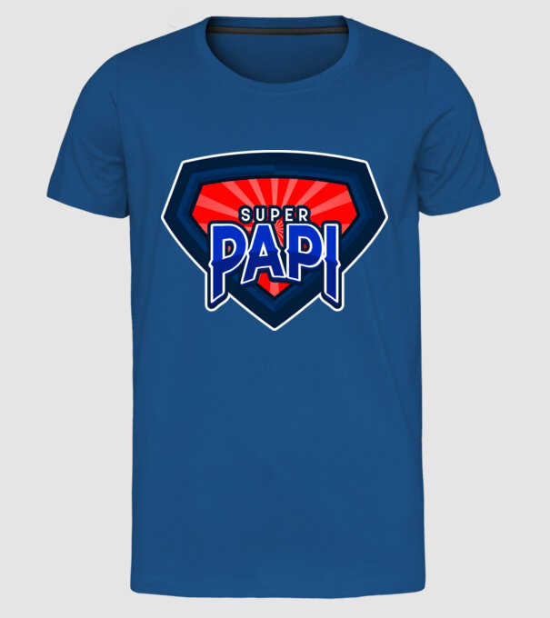 SUPER PAPI minta királykék pólón