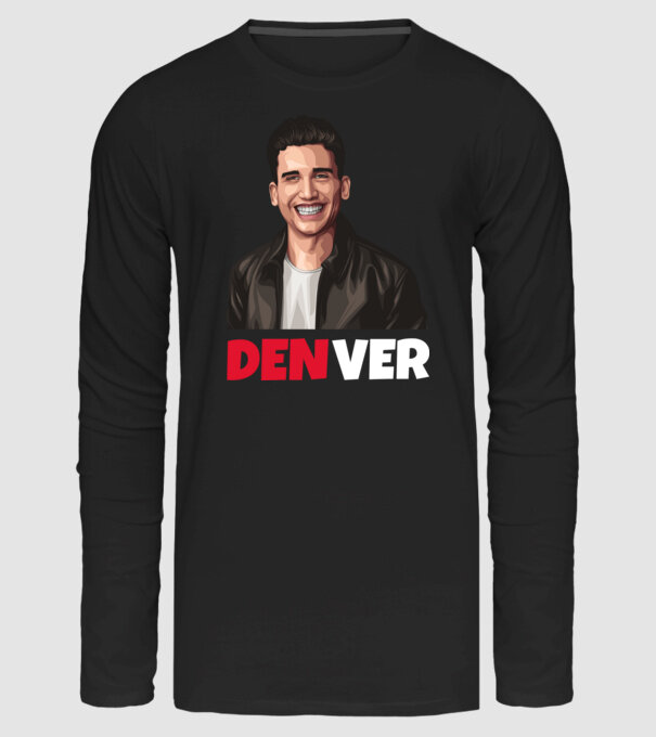 DENVER minta fekete pólón