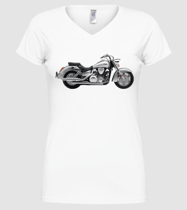 Chopper minta fehér pólón