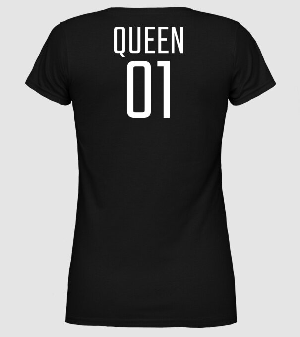 QUEEN 01 minta fekete pólón