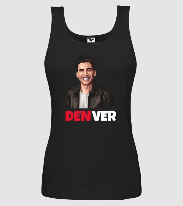 DENVER minta fekete pólón