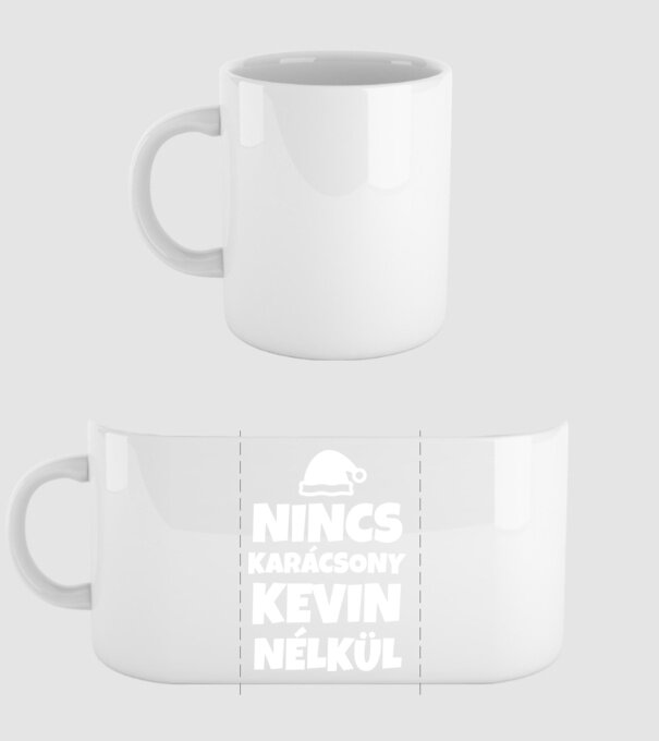 NINCS KARÁCSONY KEVIN NÉLKÜL minta fehér pólón