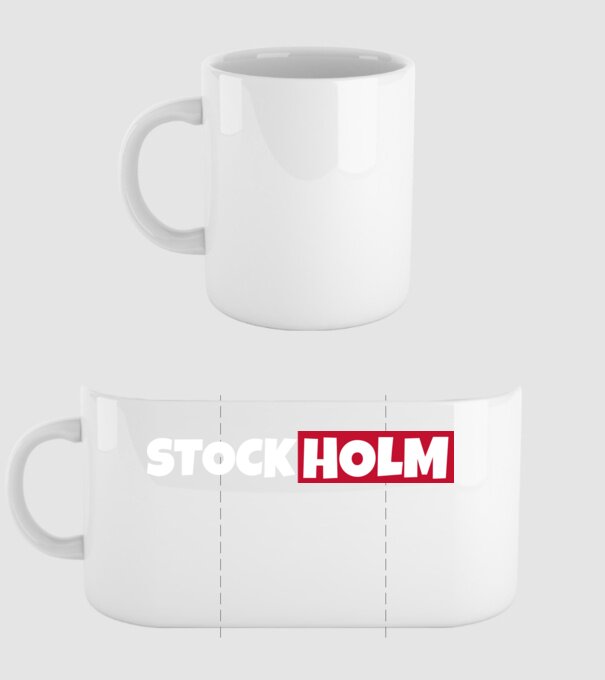 STOCKHOLM minta fehér pólón