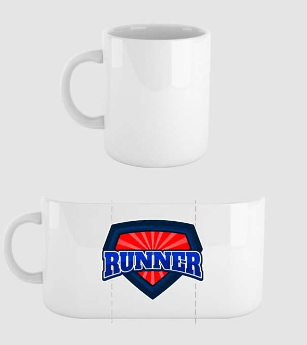 SUPER RUNNER minta fehér pólón