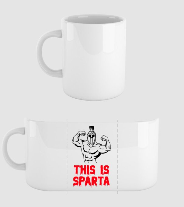 This is Sparta minta fehér pólón