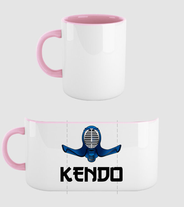 KENDO minta világos rózsaszín pólón