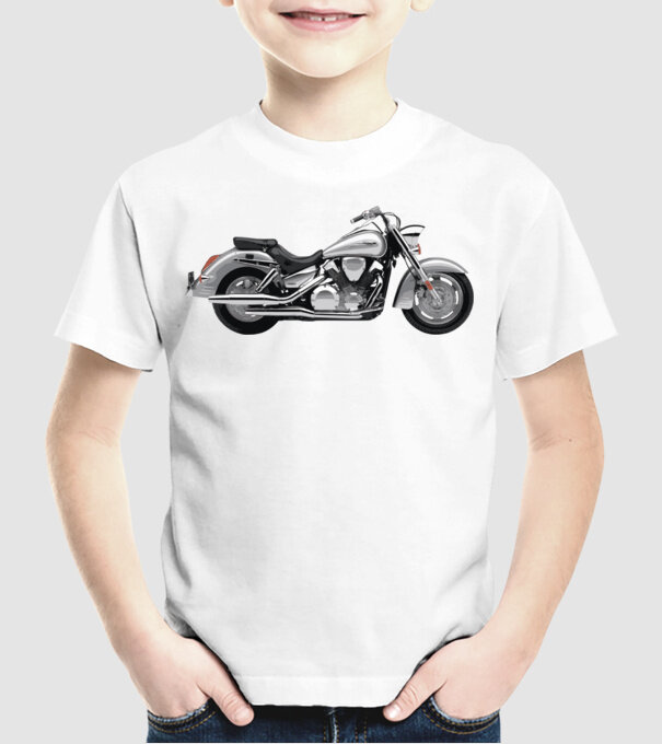 Chopper minta fehér pólón